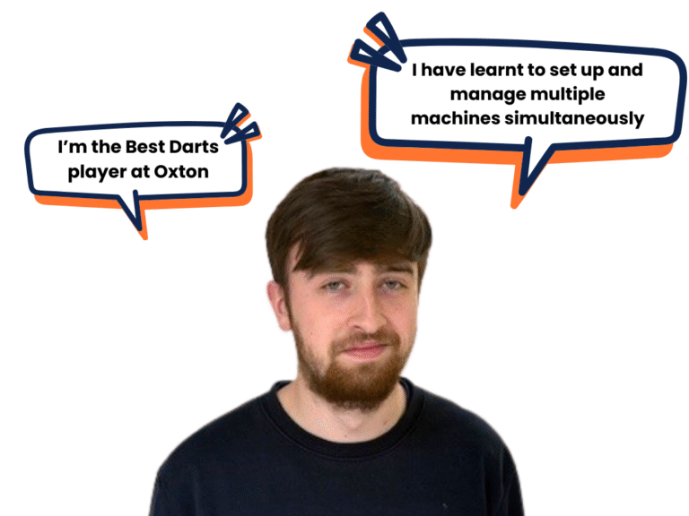 Callum Gibson, apprentice engineering machinist at Oxton engineering