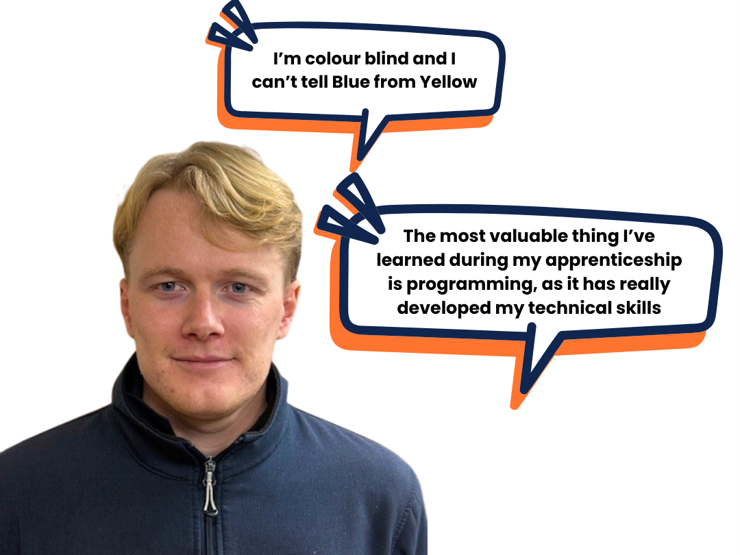 Matt Doogan, pprentice engineering technician at Oxton engineering